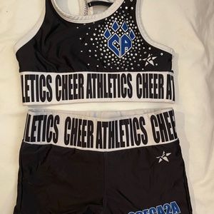 Cheer Athletics sports bra and shorts